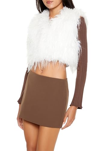 Forever 21 Women's Shaggy Faux Fur Cropped Vest4