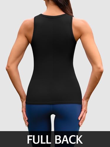 ATTRACO-Workout-Tank-Tops-for-Women-Seamless-Full-Length-Gym-Tops-Athletic-Yoga-Top-Built-in-Bra