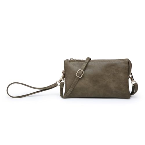 Image of JEN & CO. Riley Crossbody Bags for Women Vegan Leather Wristlet Clutch Wallet Purses Handbags with 2 Straps