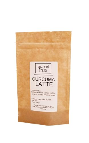 Gourmet Prana CÚRCUMA LATTE 100gr en polvo | Leche dorada | Golden Milk
