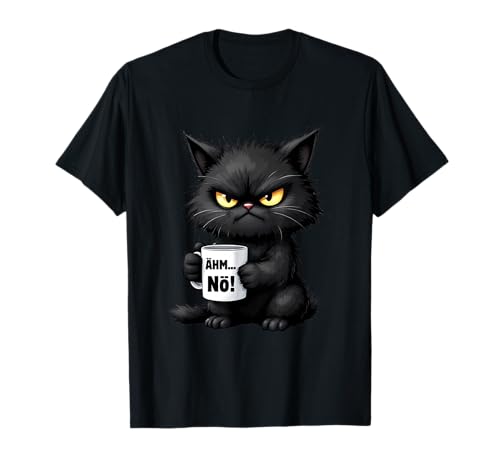 Ähm Nö Katzen Shirt - Lustiges Langarmshirt Für Katzenliebhaber