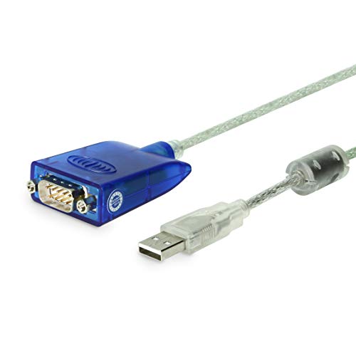 Gearmo USB to RS-232 Serial Adapter with High Speed FTDI Chip Pro RS232 Serial DB9 Cable Adapter Connects with Plug-and-Play for Windows 10, 7 (32/64bit)