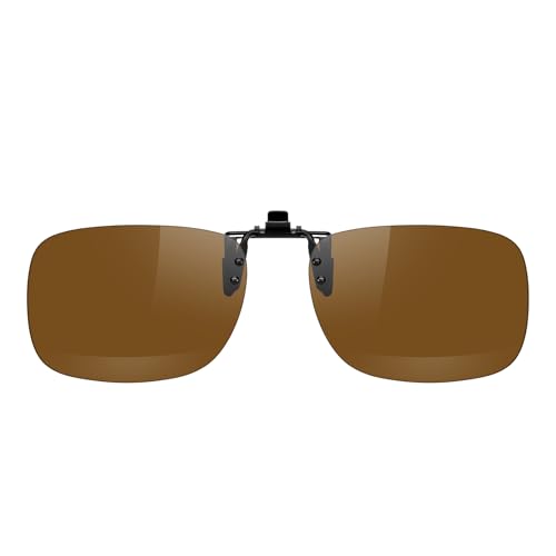 MERRY'S Polarized Clip on Sunglasses Flip Up Metal Clip Attachments for Prescription Glasses