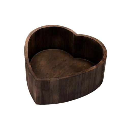 Aeroorニューボーンフォト 新生児 撮影小物 ハート形 容器 木製 新生児の写真撮影の小道具 にゅーぼーんふぉと 出産お祝い 写真撮影 月齢フォト 撮影小物 多機能 (カラー1)