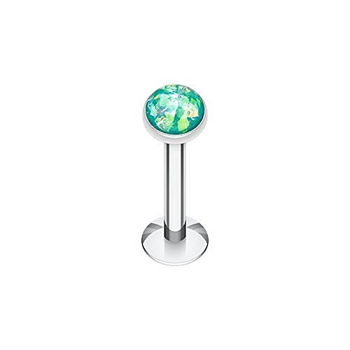 WildKlass Jewelry Opal Glitter Sparkle Shower Dome 316L Surgical Steel Labret Monroes