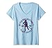Femme Hockey Girl Never Underestimate A Girl Who joue au hockey T-Shirt avec Col en V