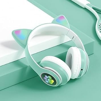 P9 Wireless Bluetooth Headset, Support Pure Stereo Sound and Memory Card (stn-28 أخضر نعناعي فاتح) صورة 1