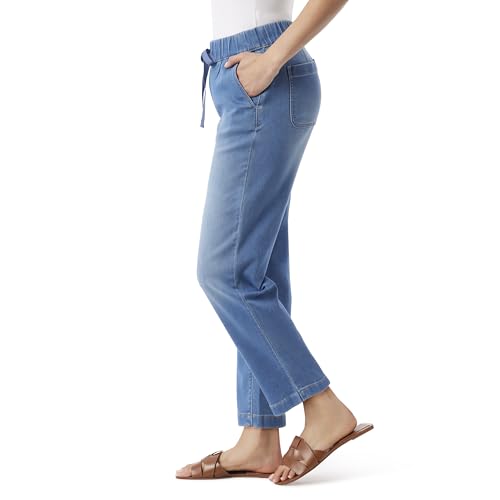 Gloria Vanderbilt Women's Anya Drawstring Pull on Straight Leg Jean Standard2