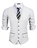 COOFANDY Men's Business Suit Vest Slim Fit Dress Vest Wedding Waistcoat