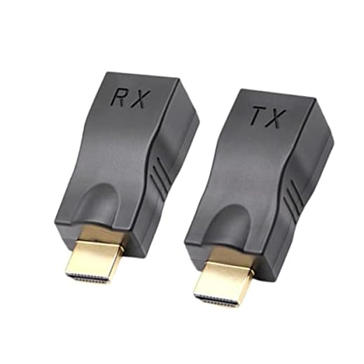 Extensor de Vídeo HDMI Compatível com RJ45 4k 3D HDTV 1.4 até 30m Adaptador Ethernet de Rede Lan e 5e