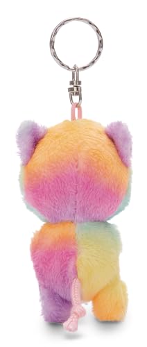 NICI Brelok GLUBSCHIS Kotka Miss Mellie 9cm kolorowa - Pluszowy towarzysz ze zrównoważonej produkcji przytulanka zwierzęca z kółkiem na klucze do smyczy, torby albo plecaka