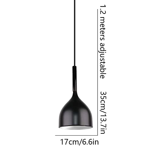 SHUANGZ Eenvoudig Licht En Luxe Slaapkamer Persoonlijkheid Kroonluchter Industriele Hanglamp Vintage Lampenkap Van 47,2… - Afbeelding 5