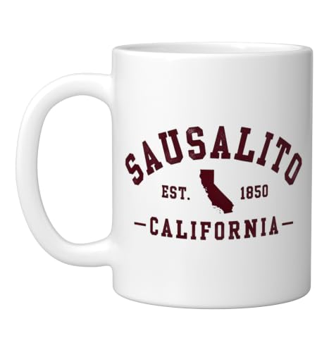 Sausalito CA Est 1850 Vintage Ceramic Mug 11oz