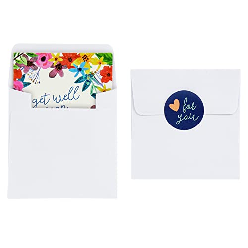72 Pack Mini Note Cards With Envelopes And Stickers, All Occasions Greeting Cards For Flower Bouquets, Gifts, 24 Assorted Designs (2.5 X 2.5 In) #TOP6
