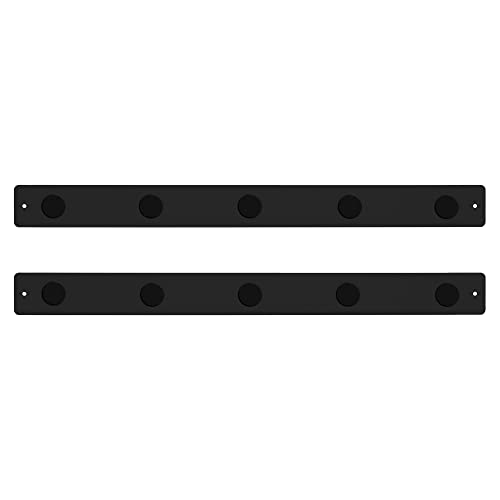 Three by Three Seattle 24 x 3 Inch Metal Strip Frameless Magnetic Bulletin Board with 4 Magnets for Memos, Photos, Lists, and More in Office, Home, or School Décor (2 Pack, Black)