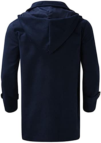 Cappotto invernale in lana da uomo caldo collo