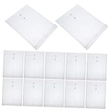 LOLIPPYY 12 Stück Teiliges Transparente Dokumententaschen aus Strapazierfähigem Material Wasserabweisend Große Kapazität Leichte Hüllen mit Schnurverschluss für Büro und Schule