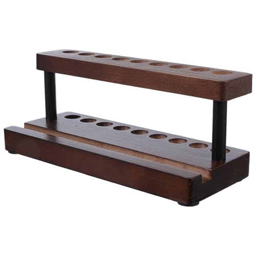 Uonlytech Portalápices de Madera Natural con Ranuras para Bolígrafos y Soporte para Teléfono Móvil Organizador de Escritorio Compacto para Oficina y Hogar Accesorio Funcional para Gestión