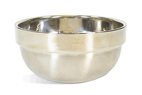 Silver Shave Bowl - Stainless Steel
