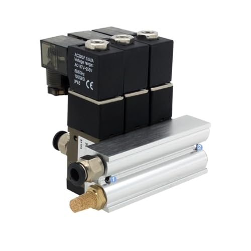 Électrovanne normalement ouverte 3V110-06-NO 24V avec raccords 4mm et silencieux