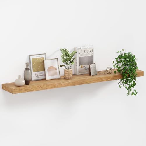 48 inch Rustic Elm Floating Mantel Shelf