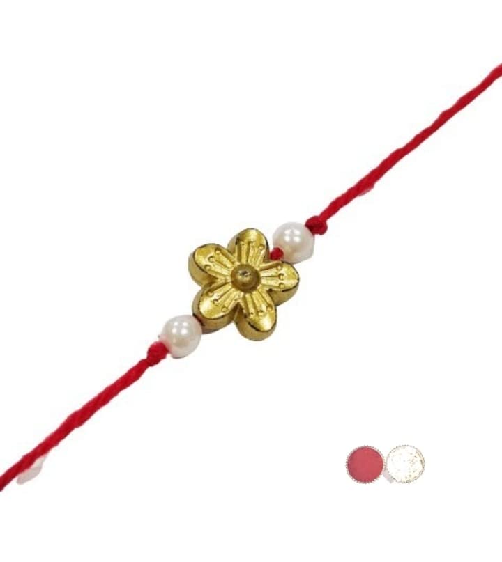 PRAHLL Beautifully Flower Designed Combo Rakhi for Bhaiya/Brother/Bhai for Rakshabandhan.with Kumkum Tilak