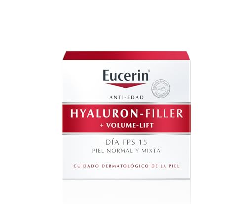 Eucerin Hyaluron-Filler + Volume-Lift Crema de Día Piel Mixta y Normal FPS 15 (50 ml), crema...