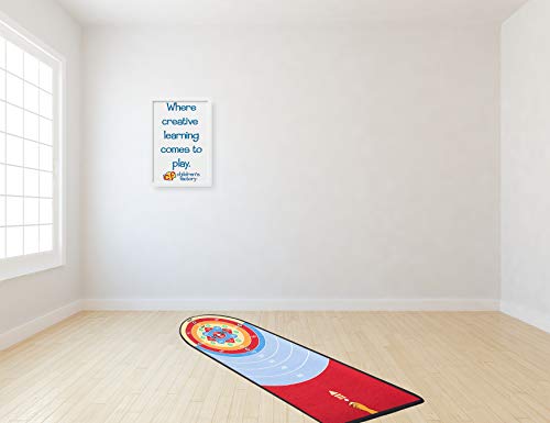 Learning Carpets Marble Aim Play Carpet, LC180, 79x36 Indoor-Outdoor Toddler Rug, Kids Classroom, Playroom, Homeschool or Daycare Use