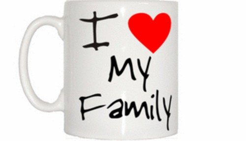 Teetreedesigns I Love Heart My Family Mug