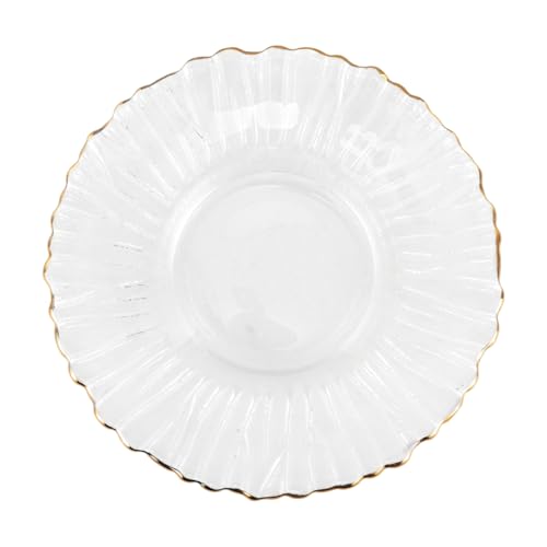 Garneck Posavasos Patrón De Corteza De Vidrio para Taza De Té Pequeño Plato para Refrigerios Decoración De Cocina para Uso Diario Mesa De Comedor