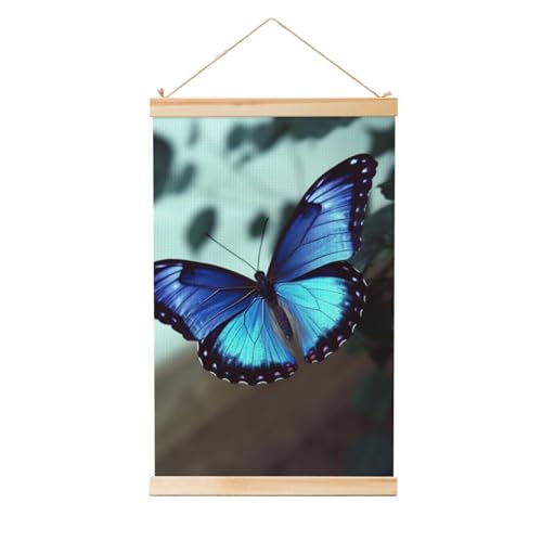 Impression sur toile de papillon bleu pour salon cosy