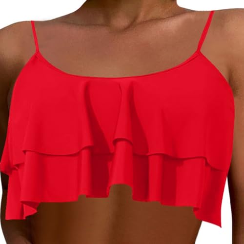 Tankinis de plage pour femme maillot de bain court double uni piscine