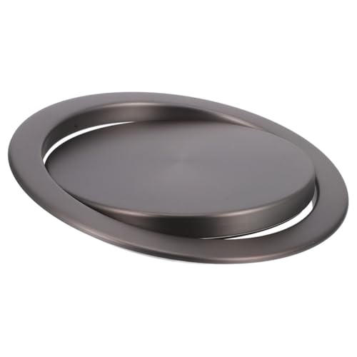 Levemolo Stainless Steel Trash Bin Cover Countertop Swing Lid for Kitchen Bathroom Versatile Tabletop Trash Can Cover Easy Installation Space Saving