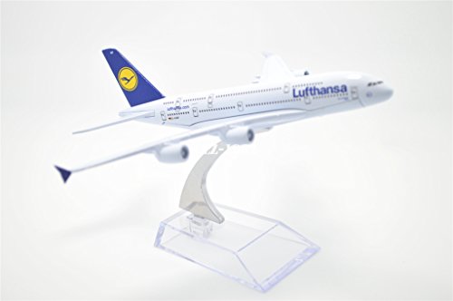 Avião Aircraft Airbus A380 Maquete Lufthansa Escala 1:450 Modelo Metal Expositor Top