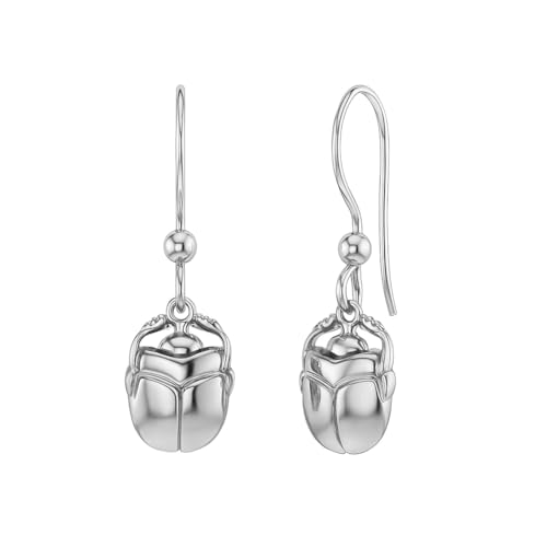 Boucles d'oreilles argent 925 coccinelle égyptienne en argent massif durable
