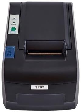 മുകളിൽ view സ്പിരിറ്റ് എസ്പി പിഒഎസ് 58 IVU തെർമൽ രസീത് പ്രിന്ററിന്റെ, കൺട്രോൾ പാനലും പേപ്പർ എക്സിറ്റും കാണിക്കുന്നു.