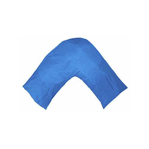 TAOSON Silky Soft Satin Soild Envelope Style V Shaped/Tri/Boomerang Pillow Cover Pillowcase Pillow Protector Cushion Cover Non Zippered Only Cover No Insert (Royal Blue)