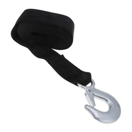 Sangle de remorque 4.7 cm anti-vibrations avec corde de treuil polyester et crochet