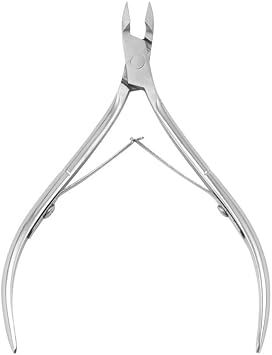 Professional Cuticle Trimmer, Stainless Steel Cuticle Nipper with Sharp Blades, Double Spring Manicure Pedicure Tool, Silver, 4.53 Inches