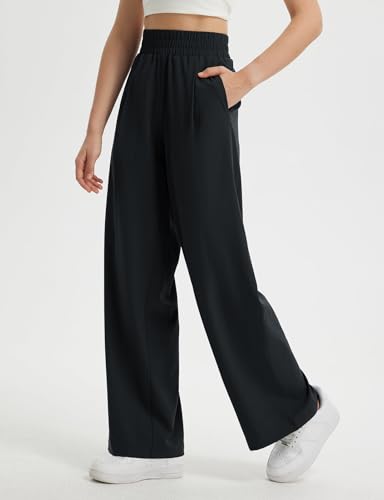 baleaf Women's Track Pants Lightweight Athletic Travel Wide Leg Pants with Pockets 30" Work Lounge Loose Fit UPF50+4