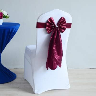Long Tail Bow Tie Sash Spandex Ribbon Gold/Silver Wedding Chair Knot Decoration Chair Sash A10 (A09)