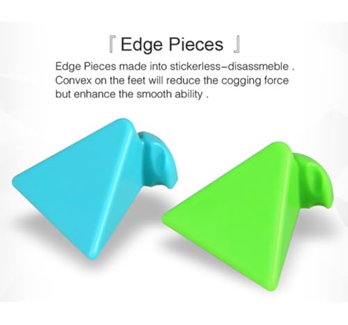 Cubelelo Drift Pyraminx Puzzle Speedcube | Beginner Starter Cube for Kids 3+ Year Old & Above | Triangle Pyramid Shape Stickerless 3x3 Cubes Toy | Ideal for Boys Girls Children 4 5 6+ Years & Adults