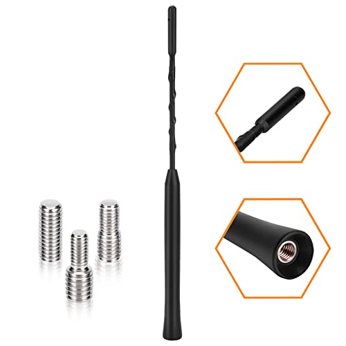 PAIRIER Antenne de voiture universelle de rechange de 23 cm avec filetage M4 / M5 / M6 avec forte fonction de réception FM/DAB