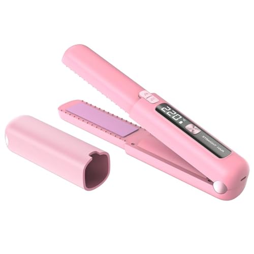 Cordless 2-in-1 Hair Straightener & Curler, USB Rechargeable