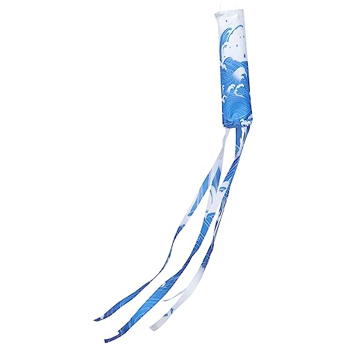 Milisten 2 Pièces Drapeau souffleur de Vent Drapeau Manche à Vent Manche à air de Jardin Vague Décoration de Vent décoration de Jardin Manche à air Drapeau Manche à air Polyester Sky-Blue