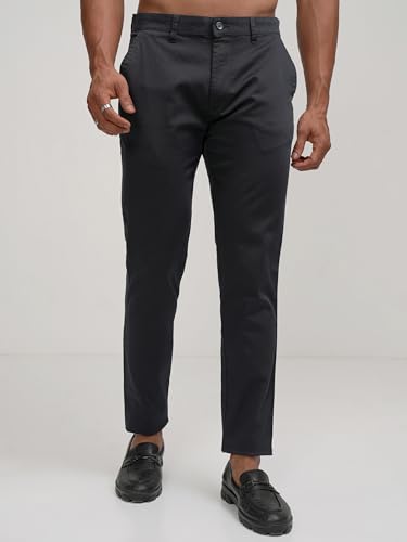 Image of Highlander Men's Slim Fit Formal Trousers | Ankle Length |Smart Trousers for Men | Chino Trousers for Men|Elegant Design | Comfortable Fabric for Daily Work & Formal Occasions
