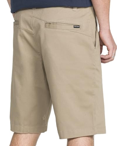 Image of Volcom Men's Vmonty Chino Shorts - 22 inch Outseam, Relaxed Fit, Durable Cotton Fabric