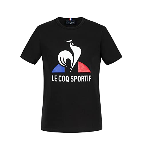 Le Coq Sportif Garçon Tee N°1 Le Coq Sportif Enfant Essentiels No 1 Manches Courtes T Shirt pour 14 A s Gar on Noir, Noir, ans EU
