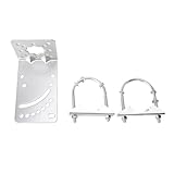 Fafeicy Antennen Maststangenmontage Edelstahl Antennenmontage Klemm Einstellbarer Winkelpol -Halterung für Outdoor -Antennen -TV -CB -Schinken Im Freien