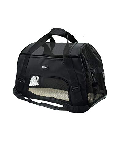 BENCMATE Soft Sided Pet Carrier ?Airline Approved Pet Travel Bags for Cats and Dogs Collapsible Under Seat (L)